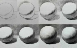 石膏球体绘画过程（石膏球体画法）