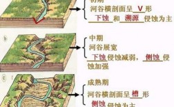 河谷的发育过程图解（河谷的发育过程图解）