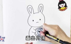 玉兔的简笔画过程（玉兔的简画法）