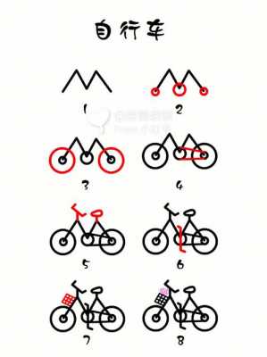 绘画单车过程（单车绘画的简笔画）-图2