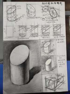 圆柱石膏素描过程（石膏几何图形素描圆柱）-图3