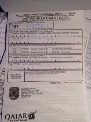 入境阿根廷过程（阿根廷入境卡填写样本）-图1