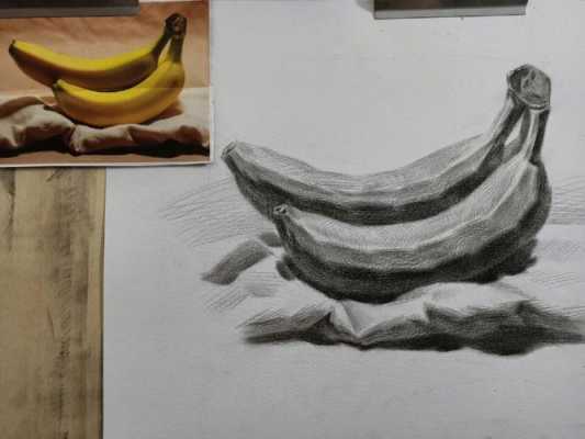 香蕉素描绘画过程（香蕉素描范画）-图1