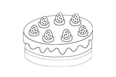 蛋糕简笔画过程图片（蛋糕简笔图画大全）-图3