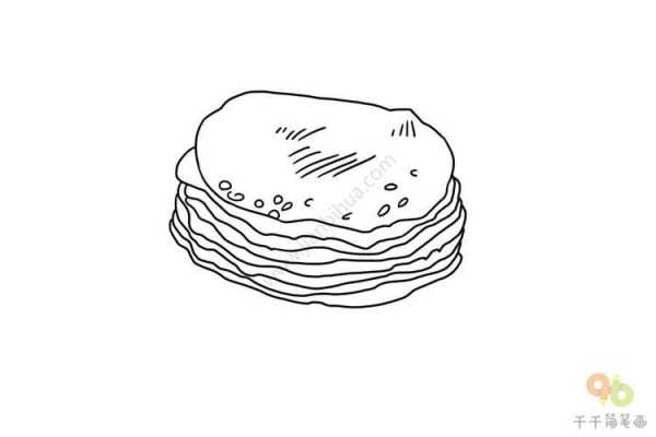 烧饼的过程怎么画（烧饼的简笔画图片大全卡通）-图3