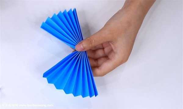 折扇折叠过程（折纸折叠扇）-图3