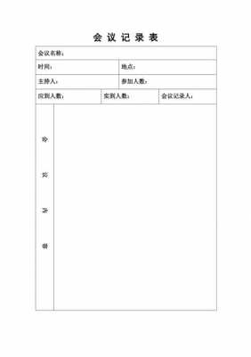 会议过程记录表（会议过程记录表怎么写范文）-图1