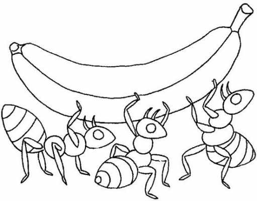 蚂蚁搬食物过程图片（蚂蚁搬食物过程图片简笔画）-图1